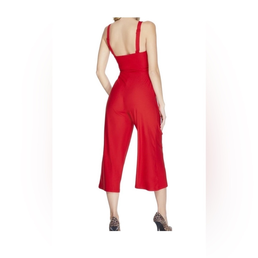 Guess Women's Vibrant Red Wide Leg Jumpsuit - Picture 5 of 7
